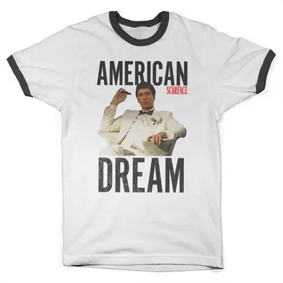 Produktbild von Scarface - American Dream Ringer Tee - X-Large - WhiteBlack
