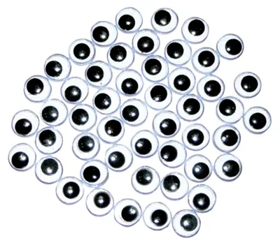 Produktbild von EDUPLAY 200-038 Wackelaugen 8mm, schwarz/weiß (50er Pack)