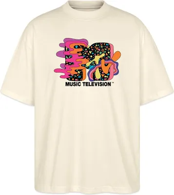 Produktbild von Spreadshirt MTV Music Television Buntes Trippy Logo Oversize Uni T-Shirt, S, Natur