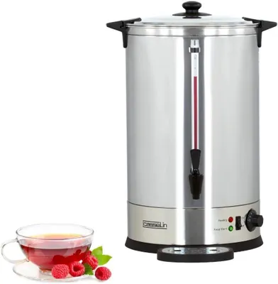 Image de Distributeur d'eau chaude en acier inoxydable de 30 litres, à double paroi, avec robinet anti-goutte