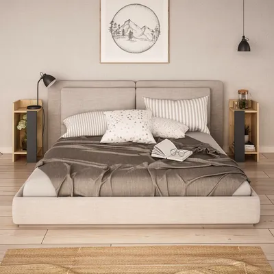 Produktbild von Skye Decor, Elos - Oak, Anthracite, Nachttische & -schränke, Eiche, 25 x 60 x 27 cm