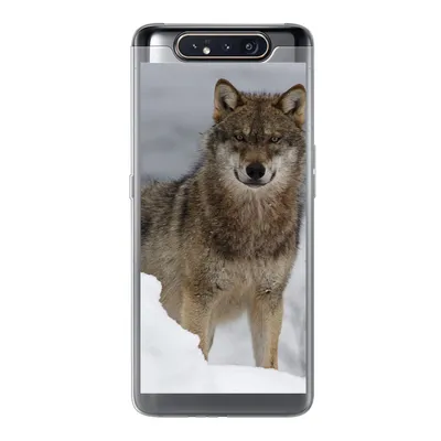 Produktbild von MuchoWow® Handyhülle Schutzhülle Hülle für Samsung Galaxy A80 Wolf - Schnee - Tiere Silikon Softcase Handy Hülle - Schutzdeckel
