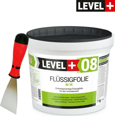 Produktbild von Dichtset Flüssigfolie 7 kg Edelstahlspachtel 60mm Abdichtung Dichtfolie SET402
