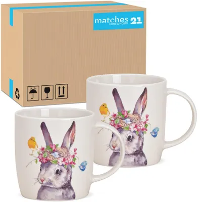 Produktbild von Kaffeetassen 36er Set Ostern Frühling gemalte Oster-Hasen Eier