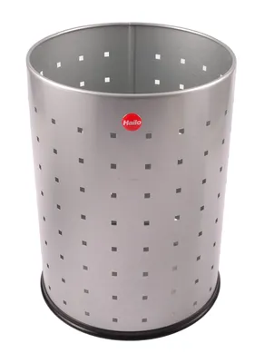 Image de Corbeille à papier Hailo (ronde), ProfiLine basket 15 litres , tôle d'acier, argent