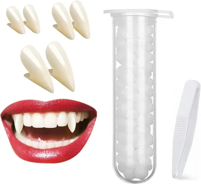 Productafbeelding van Vampiertanden - 3 paar vampiertanden voor Halloween - Cosplay - Party - Rekwisieten - Scheurtanden
