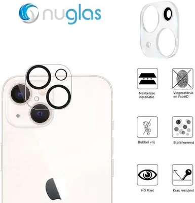 NuGlas camera lens protector voor iPhone 14 Plus - Beschermglas iPhone - Tempered Glass