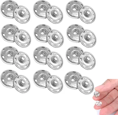 Produktbild von 12 Sätze Druckknöpfe, 21mm Druckknöpfe zum Annähen für Geldbörse Handtasche Kleidung Nähen Handwerk DIY Handtasche