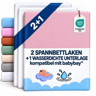 Productafbeelding van Set van 2 Hoeslakens en 1 Matrasbeschermer