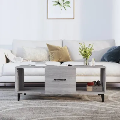 Produktbild von Couchtisch Grau Sonoma 102x50x40 cm Holzwerkstoff , Couchtische Design 2024