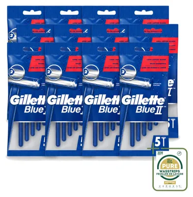 Produktbild von 12 x Gillette Blue II Einwegrasierer - Vorratspackung - 12 Stücke