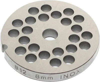 Zdjęcie produktu dla Sita ze stali nierdzewnej 8 mm do maszynki do mielenia mięsa Reber nr 12 – Reber – 4312 A/8 –