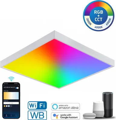 Produktbild von 60x60 LED RGB-CCT Bluetooth  Smart  Aufputz Panel Dimmbar inkl. Rahmen (APP) Steuerung