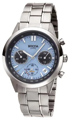 Produktbild von Boccia Herren Armbanduhr Solar 3737-01 Chronograph Titan