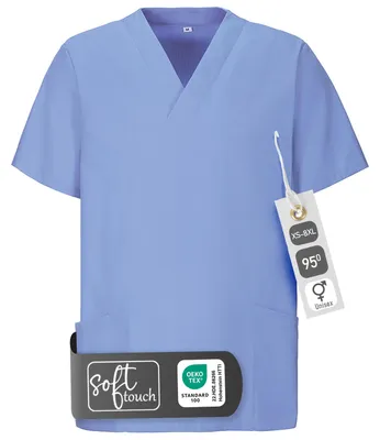 Produktbild von Schlupfkasack, uni, light blue, 7XL : 7XL : light blue : 50% Baumwolle 50% Polyester