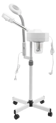 Obrázek produktu pro Parní přístroj na obličej, 2 v 1, LED lupa s lampou, barva slonoviny