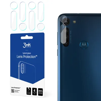 Produktbild von 3mk Hybridglas Lens Protection für Motorola Moto G8 Power Kamera Objektiv Kameralinse 0,16mm 6H (4 Stück)