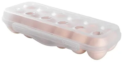 Eierdoos für 12 Eier, transparent, stapelbar, Kunststoff