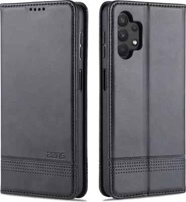 Obrázek produktu pro Samsung A32 5G Pouzdro, Peněženka s Magnetickým Uzávěrem a Stojánkem, Kožené Flip Pouzdro pro Samsung Galaxy A32 5G černé