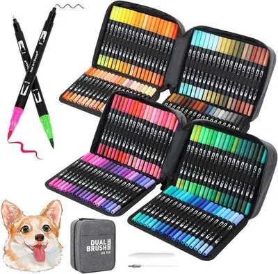Produktbild von Famanu Filzstifte Set 144 Farben - Kreative Kunstprojekte