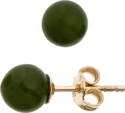 Produktbild von JOBO Ohrstecker 333 Gold Gelbgold 2 Jade-Steine Ohrringe