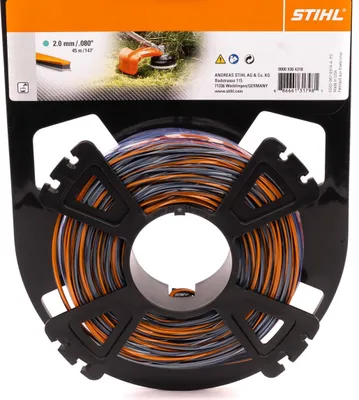 Produktbild von STIHL High-Tech Mähfaden CF3 PRO kreuzförmig, 2,0 mm Ø, 45 m | Trimmerfaden