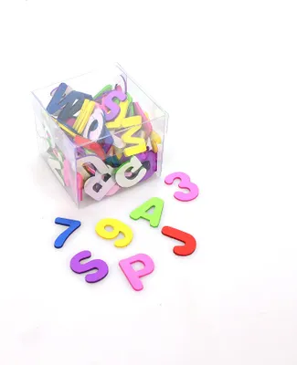 Produktbild von 108 Zahlen Buchstaben Mix bunt Streuteile Moosgummi Einschulung ABC Alphabet 123