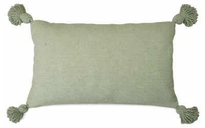 Produktbild von Kissenbezug aus Wolle mit Pompons