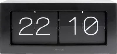 Image de Karlsson - Horloge murale/de bureau Boxed Flip XL - Noir