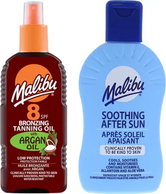Produktbild von Malibu Bräunungsöl LSF 8 200 ml + After Sun Balsam 200 ml