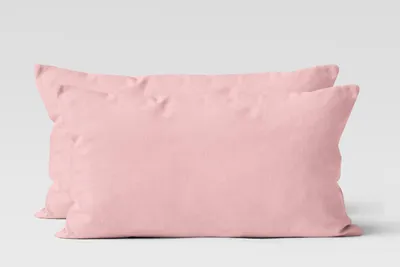 Produktbild von Mikrofaser UNI Kissenhüllen Kopfkissenbezug Kissenbezug Bezug Kissenhülle Mit Reißverschluss 40x80 cm rosé