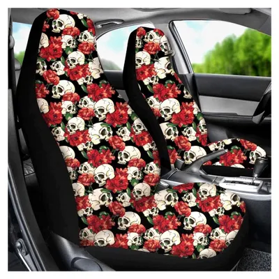 Produktbild von Ethnische Mandala Boho Indischer Elefant Autositzbezüge für Frauen und Mädchen, Fahrzeugdekoration, Vordersitz Schutzhülle, Komplettset von 2, passend für die meisten PKW, SUVs und Vans