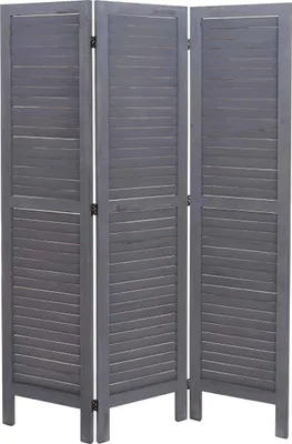 Produktbild von Paravent MCW-G30, Trennwand Sichtschutz Raumteiler, Shabby-Look 170x120cm  grau