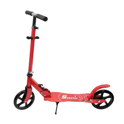 Produktbild von Kinder Scooter Cityroller 2-Rad klappbar höhenverstellbar belastbar bis 70kg Rot