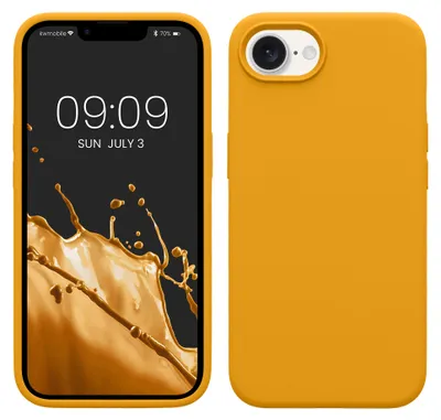 Produktbild von kwmobile Handyhülle für Apple iPhone 17e / iPhone 16e Hülle - Case Silikon - Kabelloses Laden - Schutzhülle Cover in Mango