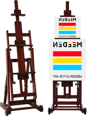 Obrázok produktu pre Ateliér Ezel – Drevený ateliér – Tvorba umenia – Nastaviteľná výška – Do 196 cm – Orech