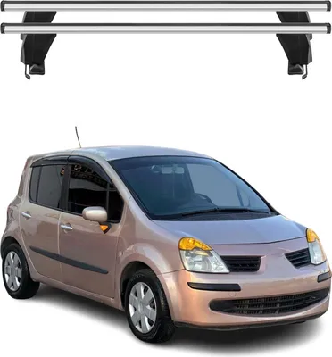 Image de Barres de toit transversales pour Renault Modus 2004-2013 Alu Gris 2x
