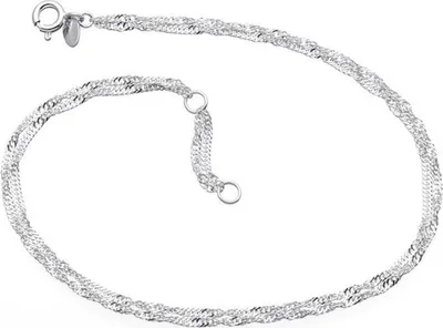 Produktbild von SILBERKETTEN STORE Fußkette Singapur 2reihig 1,8mm - 925 Silber, wählbar von 23-30cm - 23cm