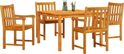 Immagine prodotto di vidaXL Set da pranzo da giardino 5 pezzi marrone in legno massiccio di acacia