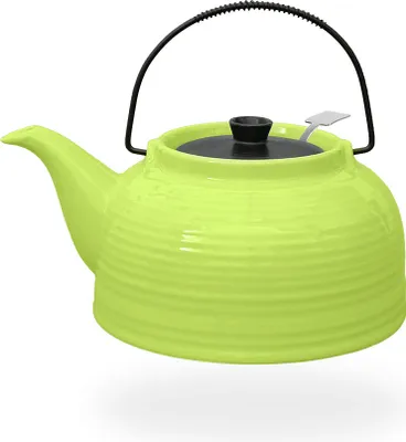 Obrázok produktu pre Keramická kanvica Nelly 1,5 l so sitkom, zelená/čierna