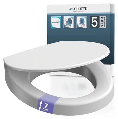 Produktbild von Toilettendeckel SCHÜTTE erhöht, Absenkautomatik, Schnellverschluss, WC-Sitz