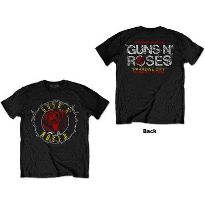 Produktbild von Guns N' Roses Rose Circle Paradise City Black L T-Shirt