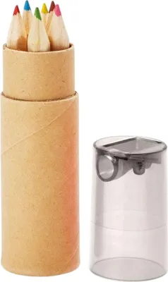 Immagine prodotto di MidOcean - Matita colorata "Petit Lambut" confezione da 6 MO686 (taglia unica) (grigio trasparente)