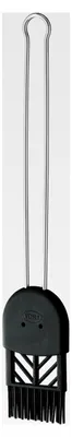 Produktbild von Silikon-Backpinsel, Hochwertiger Pinsel zum Einfetten und Glasieren, große Speicherkapazität, -70°C bis +220°C, Spülmaschinengeeignet, 4,5 cm, Silber/Schwarz