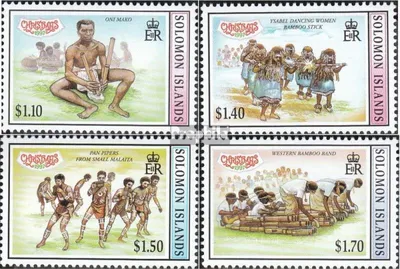 Produktbild von Briefmarken Salomoninseln 1997 Mi 952-955 (kompl.Ausg.) postfrisch Weihnachten