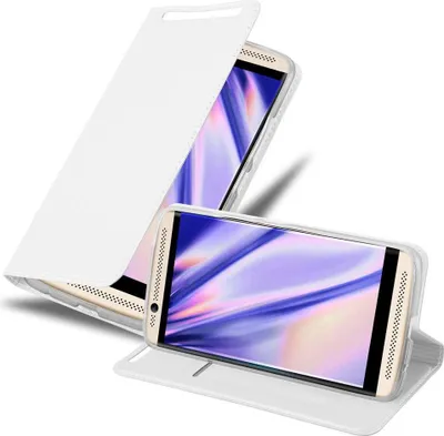Produktbild von Cadorabo Handyhülle für ZTE Axon 7 Schutz Hülle in Silber Cover Etui Book Case Booklet
