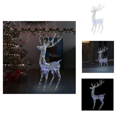 Immagine prodotto di vidaXL LED renna XXL decorazione natalizia acrilica 250 LED 180 cm multicolore - Illuminazione natalizia