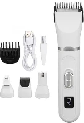 Productafbeelding van Elektrische borsteltrimmer voor honden - Draadloze set met lage geluidsniveau en LED-display - Multifunctionele borsteltrimmer voor honden, geschikt voor vacht, gezicht en poten