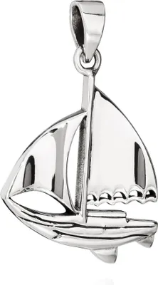 Produktbild von Kettenanhänger Segelschiff 925 Silber 31x24mm Silberanhänger Amulett Talisman