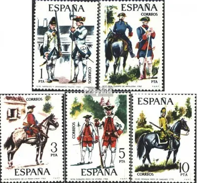 Produktbild von Briefmarken Spanien 1975 Mi 2130-2134 (kompl.Ausg.) postfrisch Militäruniformen